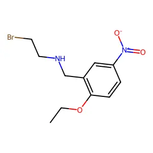 2-bromo-N-[(2-ethoxy-5-nitrophenyl)methyl]ethanamine structure