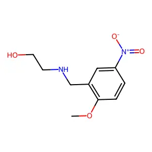 2-[(2-methoxy-5-nitrophenyl)methylamino]ethanol structure