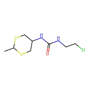 1-(2-chloroethyl)-3-(2-methyl-1,3-dithian-5-yl)urea structure