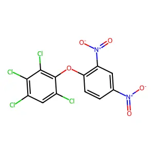 1,2,3,5-tetrachloro-4-(2,4-dinitrophenoxy)benzene structure