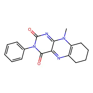 10-methyl-3-phenyl-6,7,8,9-tetrahydrobenzo[g]pteridine-2,4-dione structure