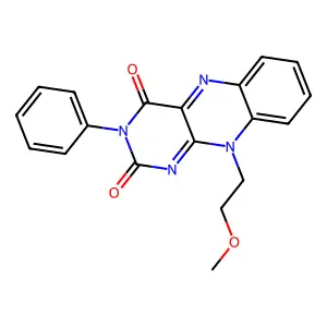 10-(2-methoxyethyl)-3-phenylbenzo[g]pteridine-2,4-dione structure
