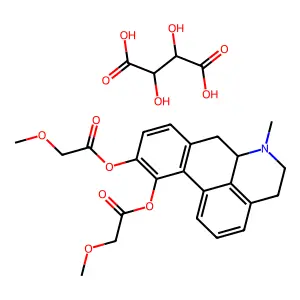 Aporphine-10,11-diyl methoxyacetate tartrate structure
