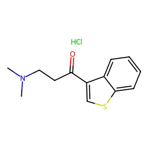 1-(1-benzothiophen-3-yl)-3-(dimethylamino)propan-1-one;hydrochloride structure
