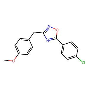 1,2,4-oxadiazole, 5-(4-chlorophenyl)-3-[(4-methoxyphenyl)methyl]- structure