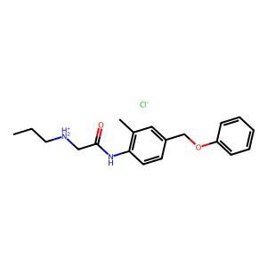 [2-[2-methyl-4-(phenoxymethyl)anilino]-2-oxoethyl]-propylazanium chloride structure