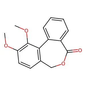 1,2-dimethoxy-5H-benzo[d][2]benzoxepin-7-one structure