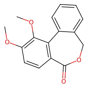 1,2-dimethoxy-7H-benzo[d][2]benzoxepin-5-one structure