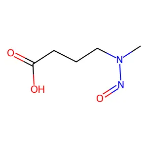 4-[methyl(nitroso)amino]butanoic acid structure