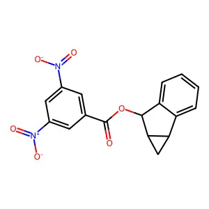 1,1a,6,6a-tetrahydrocyclopropa[a]inden-6-yl 3,5-dinitrobenzoate structure