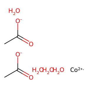 Cobalt(II) acetate tetrahydrate structure