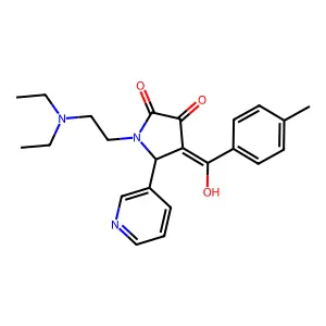 1-[2-(diethylamino)ethyl]-3-hydroxy-4-(4-methylbenzoyl)-5-(pyridin-3-yl)-2,5-dihydro-1H-pyrrol-2-one structure