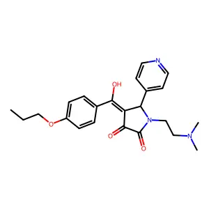 1-[2-(dimethylamino)ethyl]-3-hydroxy-4-(4-propoxybenzoyl)-5-(pyridin-4-yl)-2,5-dihydro-1H-pyrrol-2-one structure