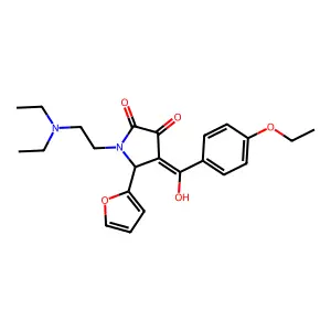 1-[2-(diethylamino)ethyl]-4-(4-ethoxybenzoyl)-5-(furan-2-yl)-3-hydroxy-2,5-dihydro-1H-pyrrol-2-one structure