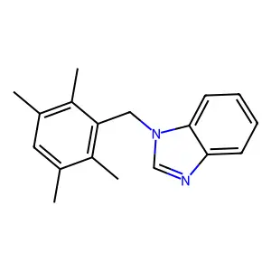 1-[(2,3,5,6-tetramethylphenyl)methyl]benzimidazole structure