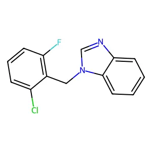 1-[(2-chloro-6-fluorophenyl)methyl]benzimidazole structure