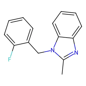 1-(2-fluorobenzyl)-2-methyl-1H-benzimidazole structure