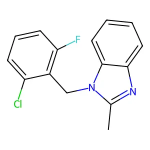 1-[(2-chloro-6-fluorophenyl)methyl]-2-methylbenzimidazole structure