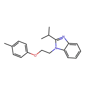 1-[2-(4-methylphenoxy)ethyl]-2-propan-2-ylbenzimidazole structure