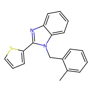 1-[(2-methylphenyl)methyl]-2-thiophen-2-ylbenzimidazole structure