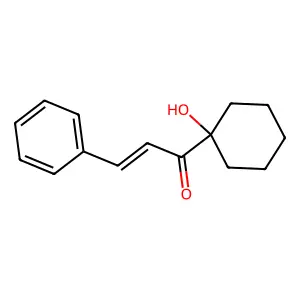 1-(1-hydroxycyclohexyl)-3-phenylprop-2-en-1-one structure