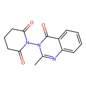 1-(2-methyl-4-oxoquinazolin-3-yl)piperidine-2,6-dione structure