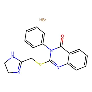 4(3H)-Quinazolinone, 2-((2-imidazolin-2-ylmethyl)thio)-3-phenyl-, monohydrobromide structure