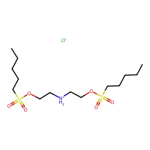 bis(2-pentylsulfonyloxyethyl)azanium chloride structure