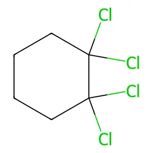 1,1,2,2-tetrachlorocyclohexane structure