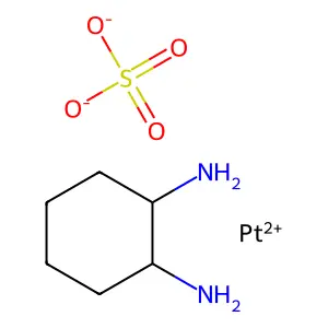 1,2-Diaminocyclohexyl platinum sulfate structure