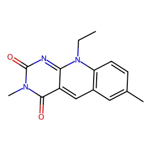 10-ethyl-3,7-dimethylpyrimido[4,5-b]quinoline-2,4-dione structure