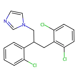 1-[2-(2-chlorophenyl)-3-(2,6-dichlorophenyl)propyl]imidazole structure