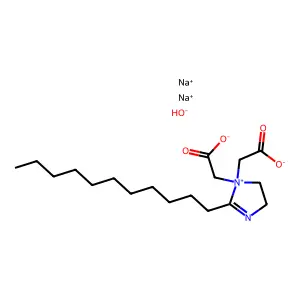disodium2-[1-(carboxylatomethyl)-2-undecyl-4,5-dihydroimidazol-1-ium-1-yl]acetatehydroxide structure
