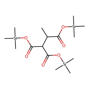 1,1,2-Propanetricarboxylic acid, tris(trimethylsilyl) ester structure