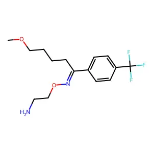 2-[[5-methoxy-1-[4-(trifluoromethyl)phenyl]pentylidene]amino]oxyethanamine structure