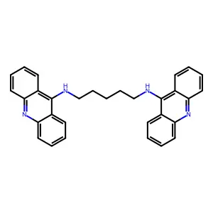 N,N'-di(acridin-9-yl)pentane-1,5-diamine structure