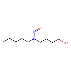 N-(4-hydroxybutyl)-N-pentylnitrous amide structure