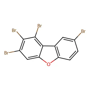 1,2,3,8-tetrabromo-dibenzofuran structure