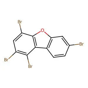 1,2,4,7-tetrabromo-dibenzofuran structure