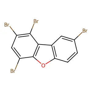 1,2,4,8-tetrabromo-dibenzofuran structure