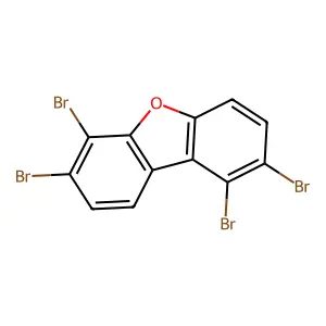 1,2,6,7-tetrabromo-dibenzofuran structure