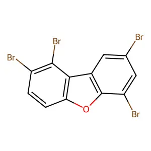 1,2,6,8-tetrabromo-dibenzofuran structure