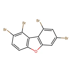 1,2,7,9-tetrabromo-dibenzofuran structure