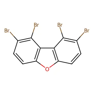 1,2,8,9-tetrabromo-dibenzofuran structure