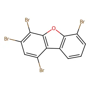 1,3,4,6-tetrabromo-dibenzofuran structure