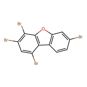 1,3,4,7-tetrabromo-dibenzofuran structure