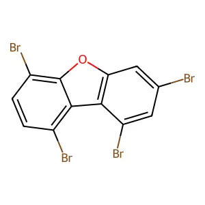 1,3,6,9-tetrabromo-dibenzofuran structure