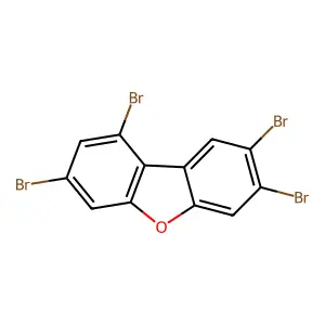 1,3,7,8-tetrabromo-dibenzofuran structure