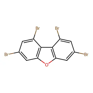 1,3,7,9-tetrabromo-dibenzofuran structure