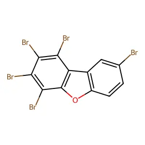 1,2,3,4,8-pentabromo-dibenzofuran structure